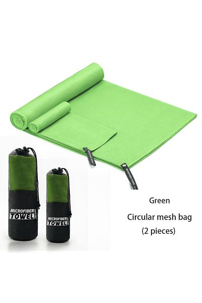 Choice Green 2 Pieces Of 80 X 40CM And 152 X 76CM Quick Drying Sports Towels, Swimming, Fitness, Camping, R
