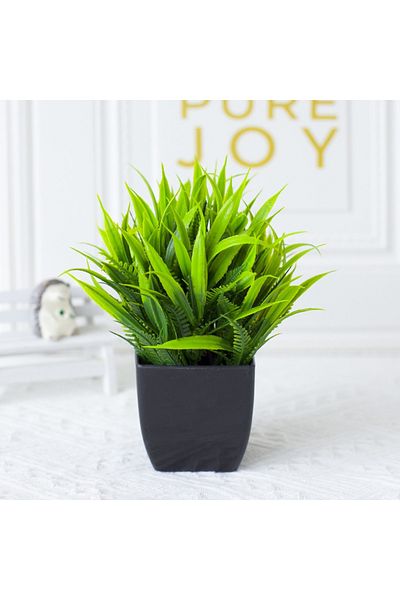 Choice b 1pc Fake Plant Black Pot, Mini Artificial Eucalyptus Potted Plant for Indoor Home Office Farmhous.