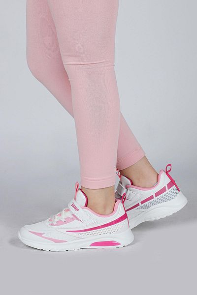 Jump 30007 White - Fuchsia Girl's Sneaker Casual Sneakers