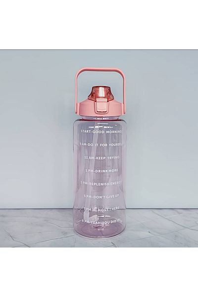 Choice Pink 1pc Large Capacity Portable Water Bottle with Time Marker for Cycling, Running, and Travel - Cl