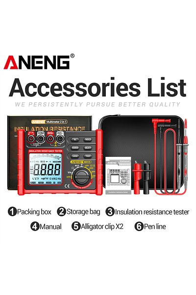 ANENG MH15 Without Battery ANENG MH15 Insulation Resistance Multifunctional Digital Meter Automatic discha