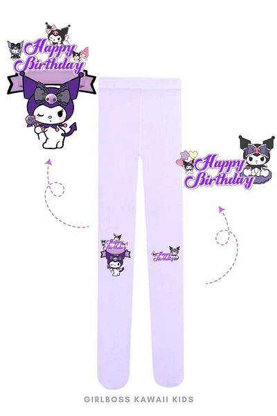 Girlboss Kawaii Чорапогащник Kuromi Girlboss от 2 части Серия за рожден ден
