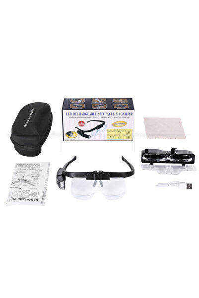 Choice عدسة مكبرة قابلة لإعادة الشحن مثبتة على الرأس بقوة تكبير 1.5X و2.0X و2...