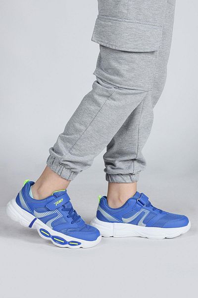Jump 30037 Albastru - Adidași pentru băiat, verde neon