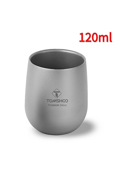 Choice كوب تيتانيوم معزول مزدوج الجدار من تومشو بسعة 120 مل، كوب مياه تيتانيو...