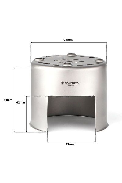 TOMSHOO Titanium Tomshoo Ultra-lightweight Titanium Wood Stove Outdoor Camping Wood Burner Camp Cooking Supp