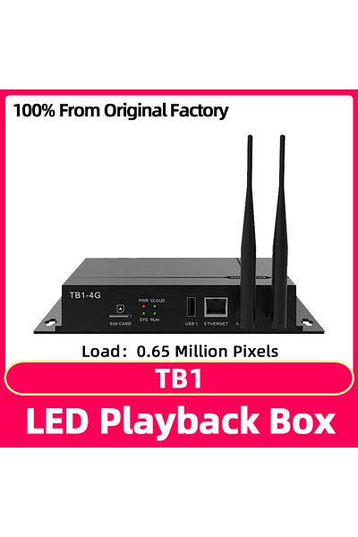 Choice صندوق تشغيل الوسائط المتعددة Tb1 Novastar Tb1 بمنفذ USB ووحدة تحكم واي فاي Hub75 ووحدة RGB بالألوان الكاملة وشاشة LED