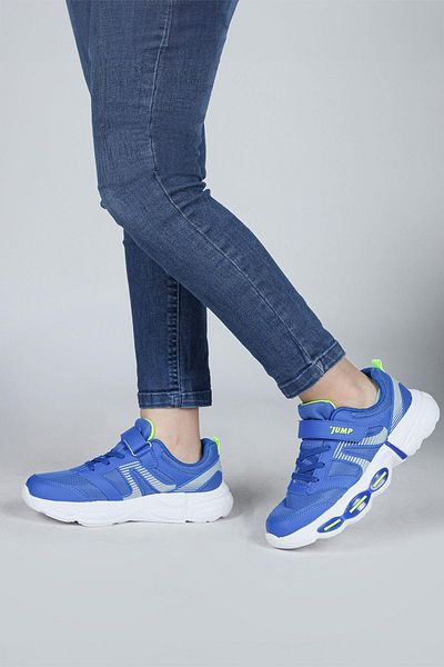 Jump 30037 Albastru - Adidași pentru băiat, verde neon