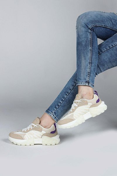 Jump 29092 White - Beige Women's Sneaker Casual Sneakers