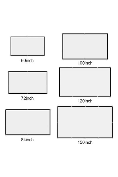 APWIKOGER 100 inch 16:9 Simple Projector Curtain 60/72/84/100/120/150 inch Portable HD Display Screen Home Cin