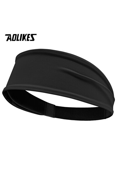 Aolikes عصابة رأس رياضية سوداء للرجال والنساء، مضادة للانزلاق، تمتص الرطوبة، ...