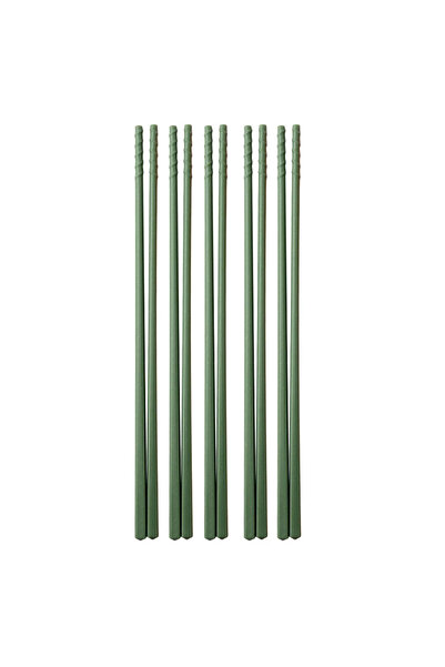 Choice 5Pairs Green 5 Pairs Silicone Chopsticks Set Japanese Non-slip Chopsticks Noodle Sushi Food Chop Sti