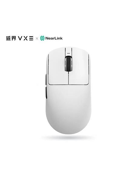 Choice ماوس لاسلكي R1 Starlight White Vxe Dragonfly R1 Series R1 خفيف الوزن R1 Se Paw3395 Nordic52840 2kh