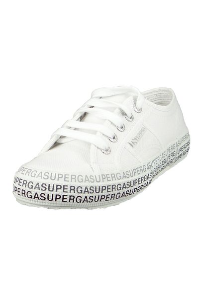 Superga Damenschuhe-Sneaker S111UGW 2750 COTU Minilettering Textil weiß A69 White black