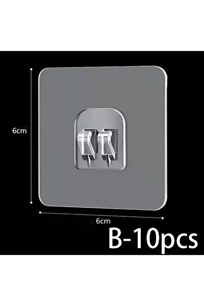 Choice B-10pcs-6X6CM 5-50pcs لاصق قوي مقاوم للماء رف لاصق للحمام والمطبخ
