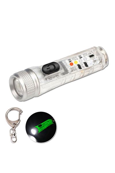 Choice Fluorescent Mini Keychain Flashlight LED Rechargeable Torch Portable Magnetic USB Charging Flashligh