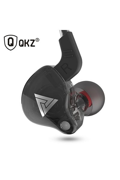 karbeen black QKZ AK6 Sports HiFi Headphones Dynamic Wired Earphone In Ear Drive By Wire With Microphone Ext