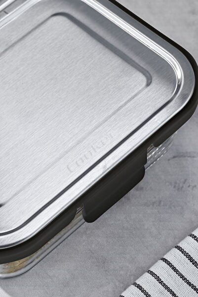 Cooker Set of 4 Stainless Steel Glass Storage Containers with Lids – Leakproof, Airtight