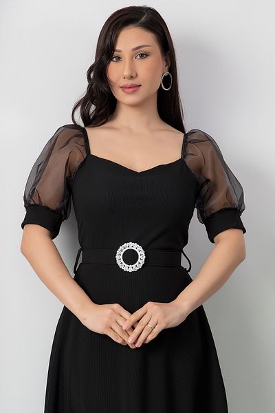 PULLIMM Rochie din tul cu decolteu cu inimă 2025-4131
