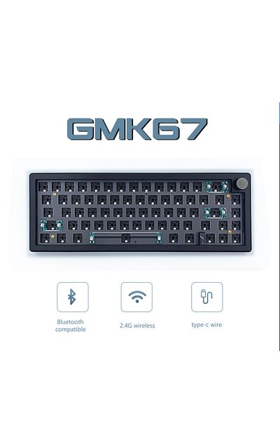 Choice black Hot Swappable Mechanical Keyboard Gasket Bluetooth 2.4G RGB Backlit Gasket Structure Keyboard