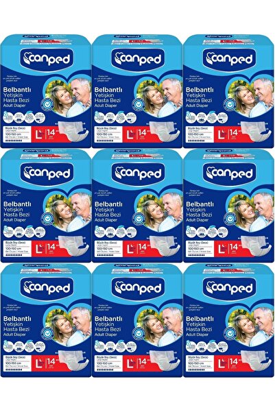 Canped Adult Waist Banded L Large Large Size Patient Diapers 126 Pieces