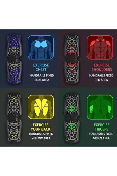 Choice لوح دفع أسود معدات رياضية منزلية شريط تمرين رياضي لوح لياقة بدنية تمرين بطن بطن تمرين دفع على شكل حرف U