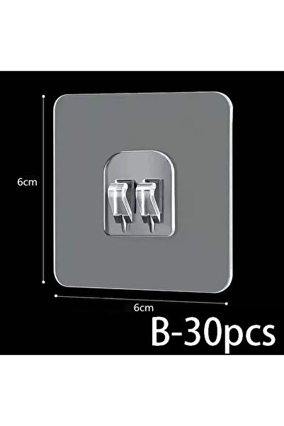 Choice B-30pcs-6X6CM 5-50pcs لاصق قوي مقاوم للماء رف لاصق للحمام والمطبخ