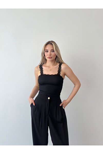 Somut istanbul Women's Lace Detailed Croptop Bustier