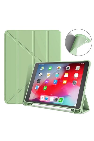 TEKNETSTORE Ipad (A16) 11. Nesil 2025 11 ınç Kılıf Kalem Bölmeli Trifolding Standlı Uyku Modlu Silikon Kapak
