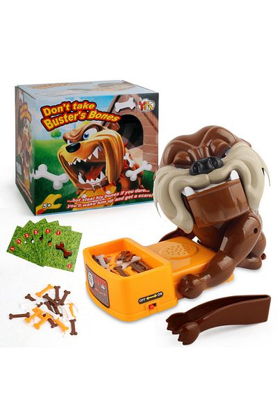 Choice With Card Bulldog Funny Prank Toys Don't Take Buster's Bones Bad Dog Chew Bone Action Games Parents