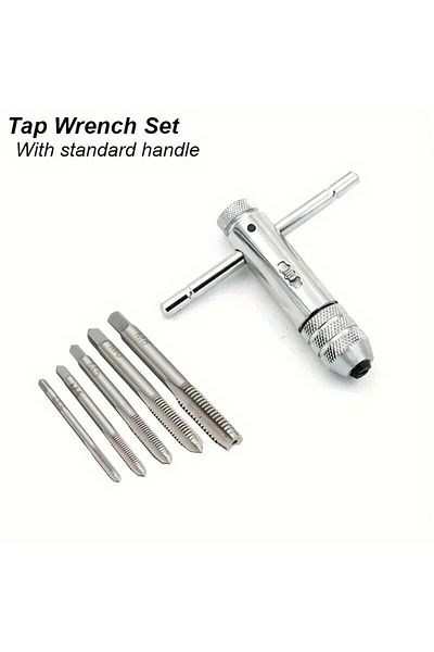 Choice Silver Adjustable T-Handle Ratchet Tap Reamer Hand Manual Holder Wrench M3 M4 M5 M6 M8 Metric Machin