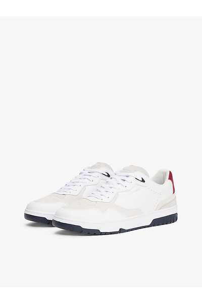 Tommy Hilfiger TH Basket Better RWB LTH – Bequeme und modische Basketballschuhe