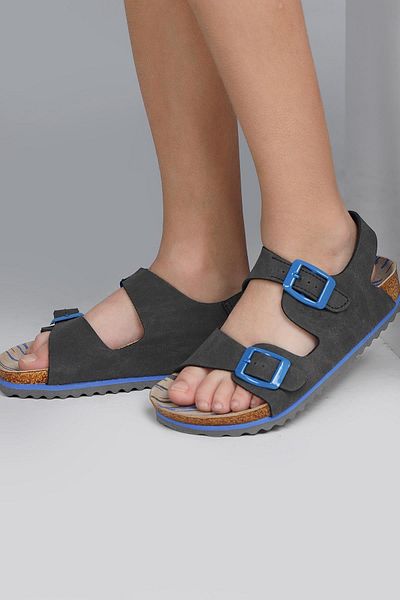 Jump 50023 Double Buckle Smoked Unisex Children's Sandals