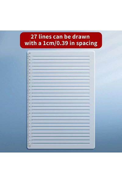 Choice 1pc 1PC High Quality Straight Line Stencil Ruler Transparent Lines Markings Ruler Students A4 Homewo