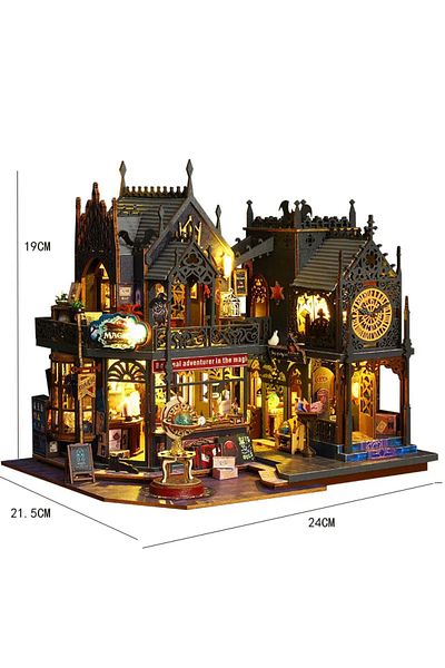 Choice ES012 2014 New DIY Big Doll House Wooden Case Miniature Furniture Dollhouse Toys for Children Birthd
