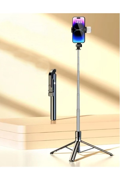 DeftHike Uzaktan Kumandalı 1,7M Büyük Boy Tripod Pro Selfie Çubuğu Yatay Ve D...