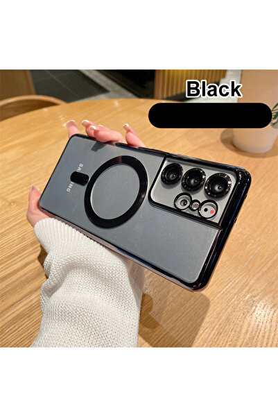 Choice غطاء مغناطيسي لاسلكي أصلي أسود لهاتف S24 Plus من Magsafe لهاتف Samsung Galaxy S21 S23 Fe