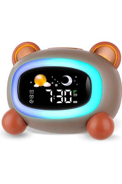Choice Bear Alarm Clock For Kids Ok To Wake Children With Sleep Training And Sound Machine Birthday Gift Fo