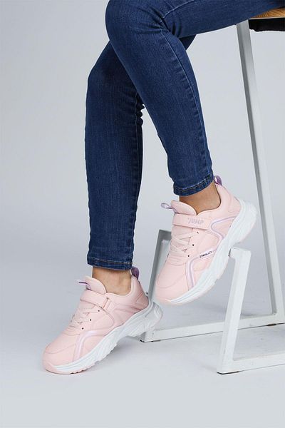 Jump 29603 Adidași pentru fete, roz somon, cu velcro, pantofi casual