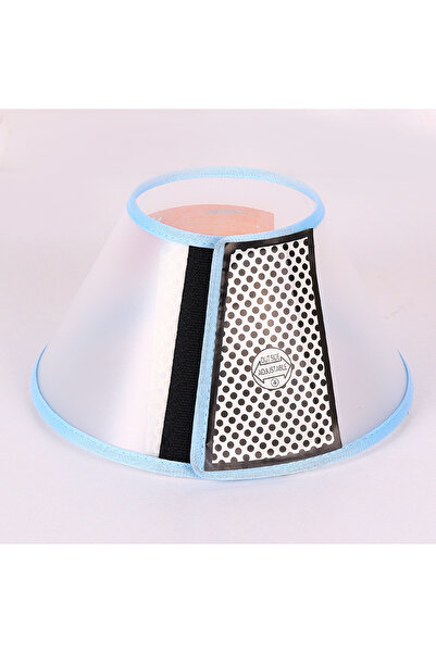 Choice طوق إليزابيثي للحيوانات الأليفة من قطعة واحدة باللون الأزرق من S، مخار...