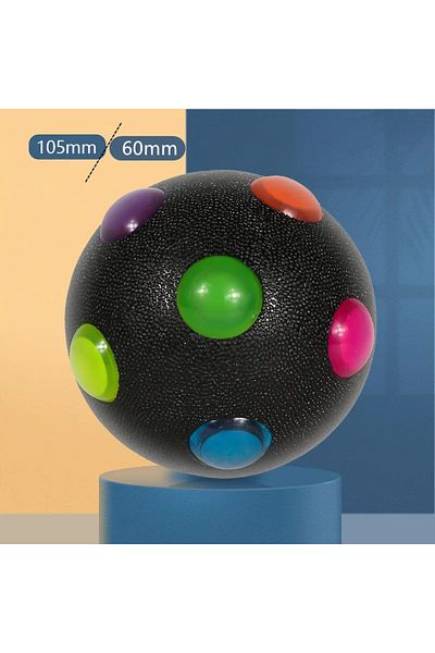 Choice 105mm black Dog Toy Glowing Ball LED Puppy Balls Flashing Elastic Ball Toy Pet Color Light Ball Inte