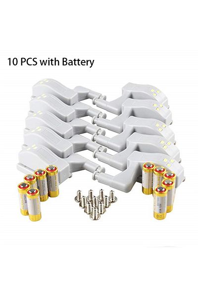 Choice Cold White With Battery 10pcs Led Motion Sensor Light Cupboard Closet Wardrobe Door Inner Hinge Nigh