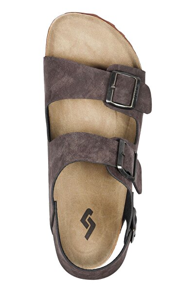 Jump 50016 Dark Brown Double Buckle Men's Sandals