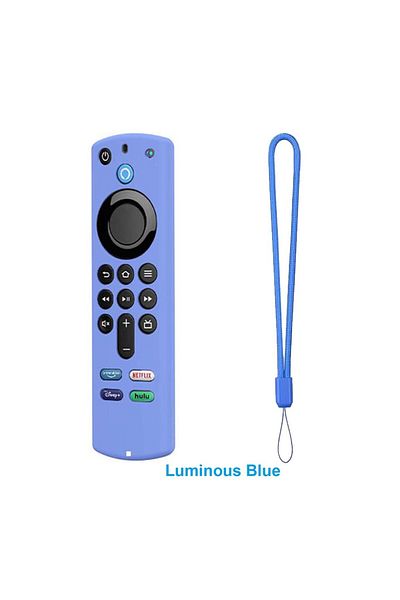 Choice غطاء حماية من السيليكون الأزرق المضيء لجهاز التحكم عن بعد لجهاز Fire Stick 4K Max/جهاز التحكم عن بعد لجهاز Fire TV من الجيل الثالث Gl
