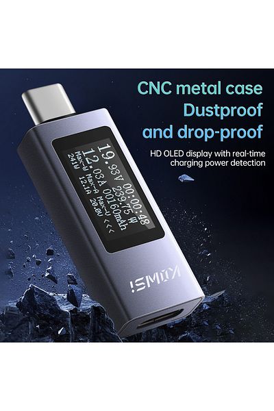 Choice KWS-2301C Multifunctional Digital Display DC Voltage Current Meter Power Meter Type-C Phone Charg...