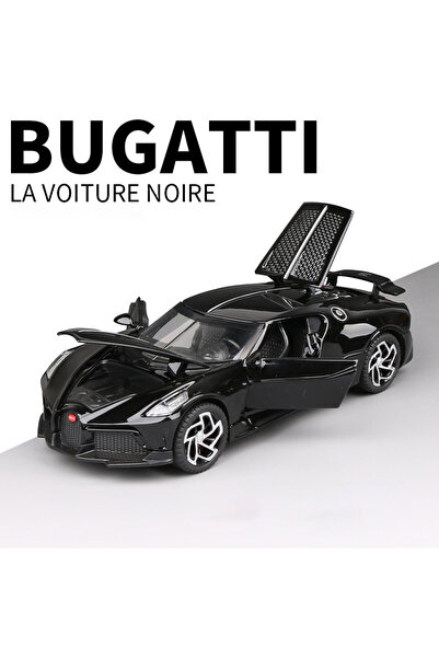 Choice1 Bright Black 1:32 Alloy Scale Model Car Toys Bugatti La Voiture Noire...
