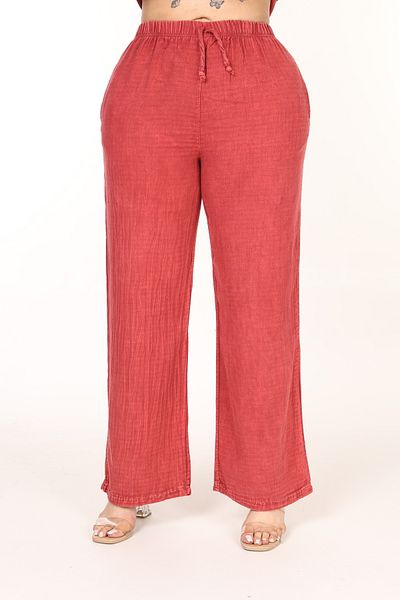 özle fashion Wide Leg Loose Large Size Women's Trousers