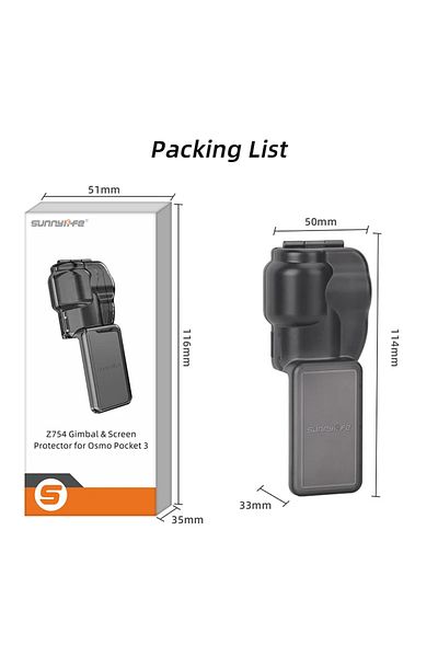 Choice black Gimbal &Screen Protector For DJI Osmo Pocket 3 Camera Protective Cover Screen Scratch-resistan