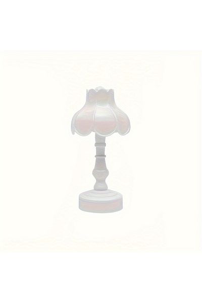Choice White Flower Pagoda Bud Button Battery LED Table Lamps Desk Night For Bedroom Dining Night Light Sim