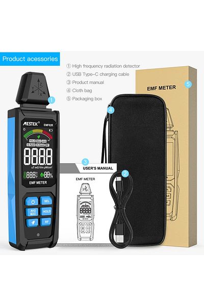 Choice EMF02R EMF02R EMF Meter High Frequency 30MHz~8GHz Professional Electromagnetic Field Radiation Detec